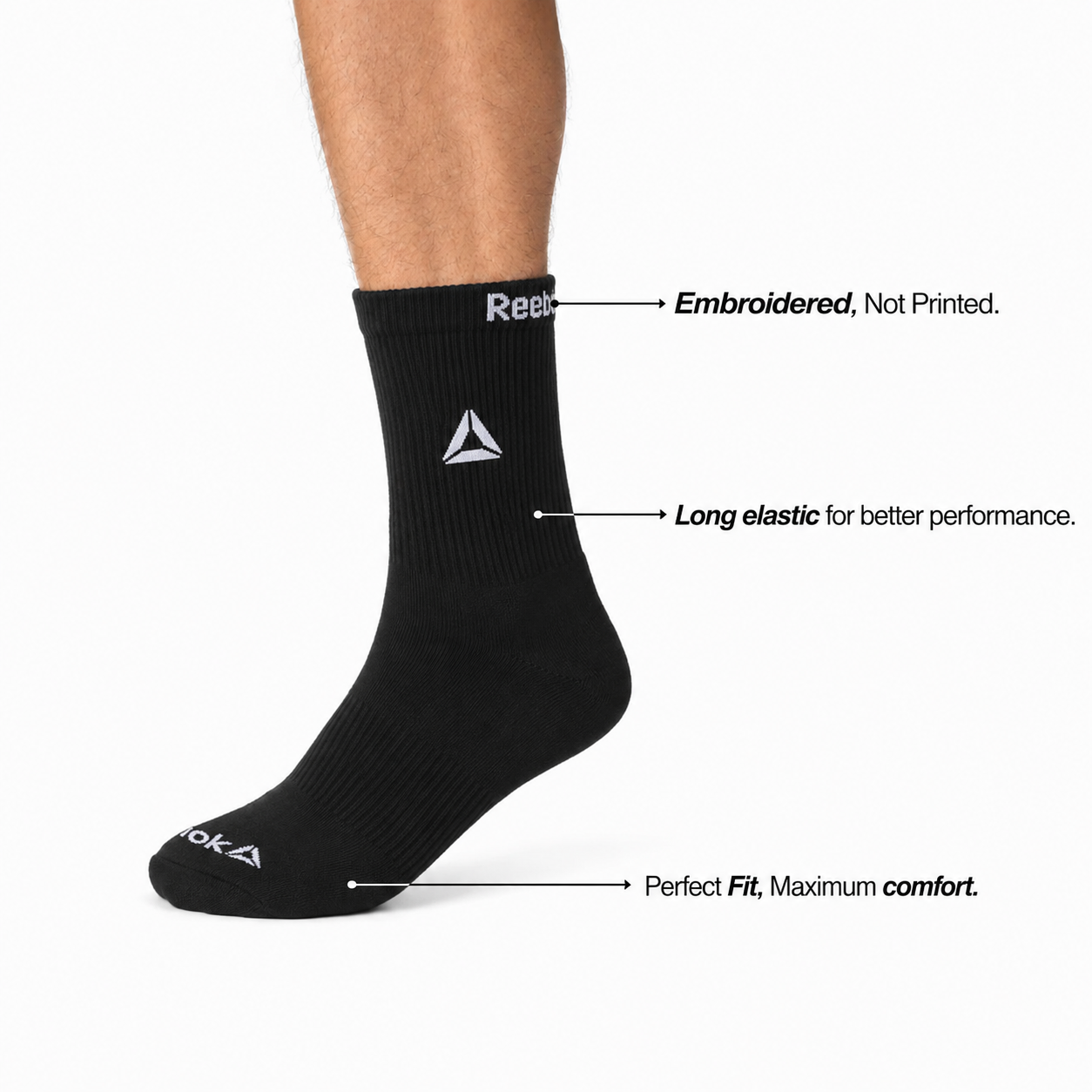 High Performance Athletic Crew Socks