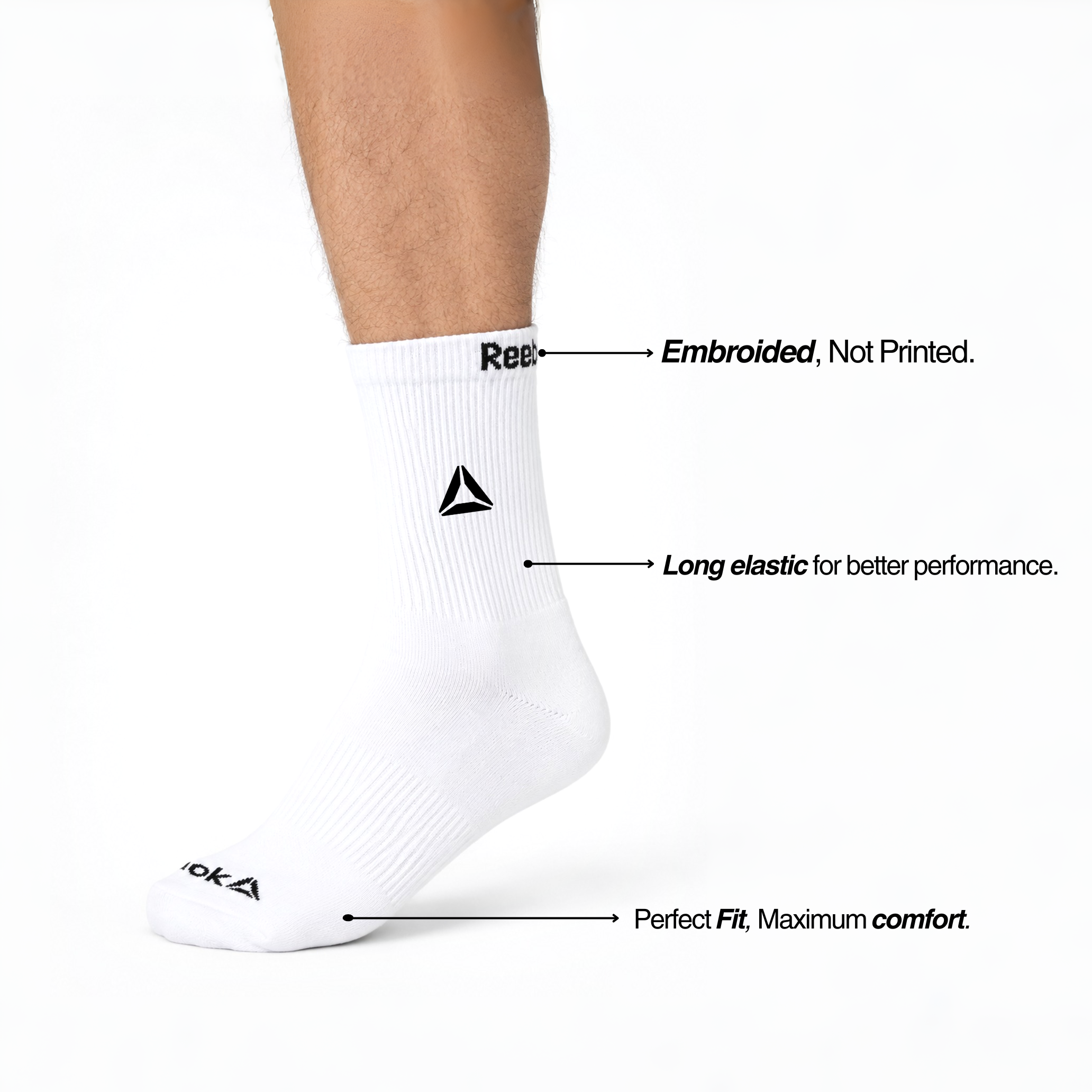 High Performance Athletic Crew Socks